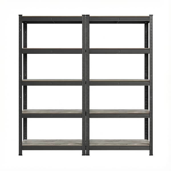 Robust reol, 30x75x150 cm, Sølv, Stålramme