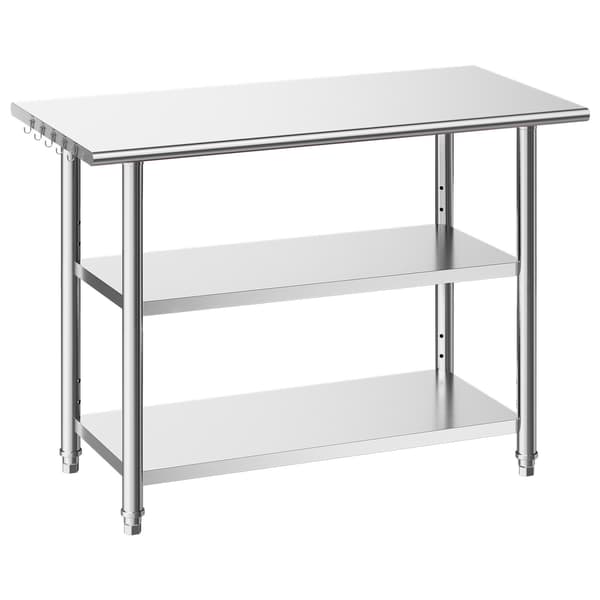 Arbejdsbord 61x122x86,4 cm Rustfrit Stål