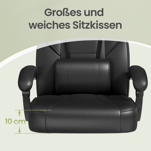 Gamingstol 70x70x112 cm Sort