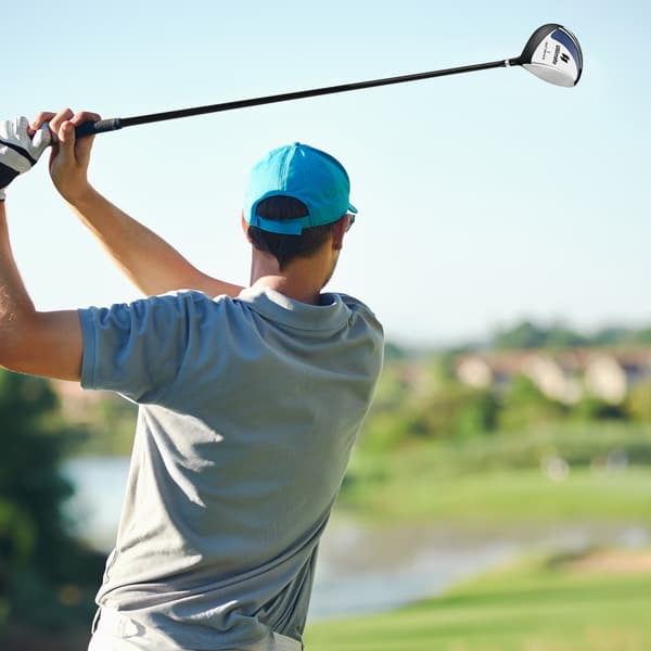 Golfdriver med grafitskaft og hovedcover 111,8 cm sort/sølv