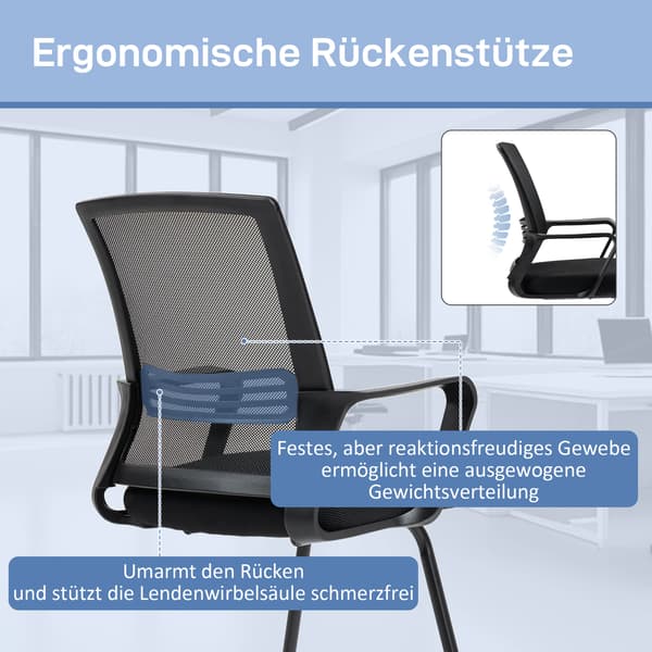Ergonomisk stol 58,5x57,5x93 cm sort mesh stof