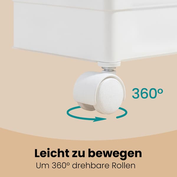 Rullvagn 40x22x60 cm Vit Plast