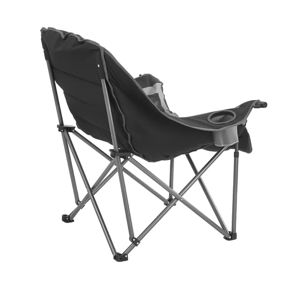 Campingstol 100x70x97,5 cm Sort og Grå Foldbar