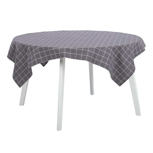 Pöytätabletti 136x136 cm Harmaa Pellava