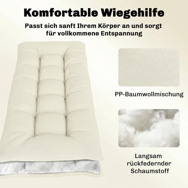Sittdyna 198x65x13 cm Beige Polyester