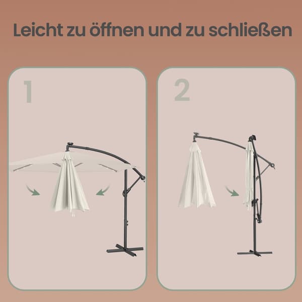 Parasol 350 cm diameter Beige