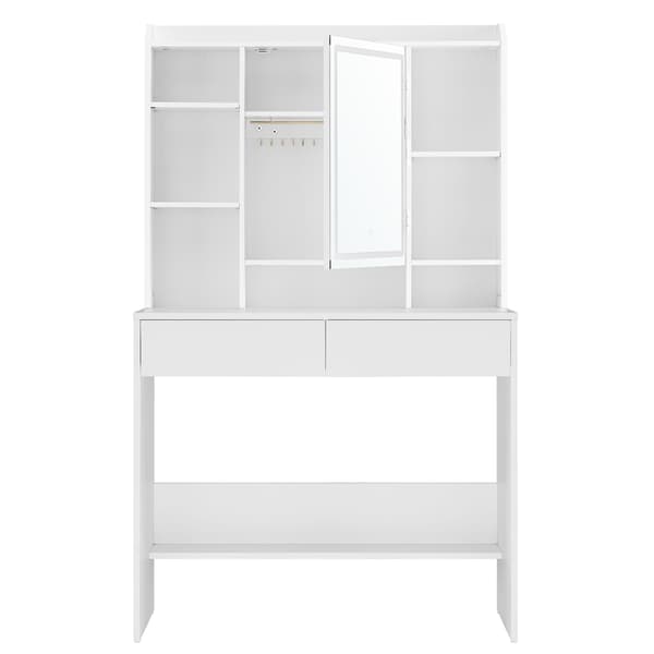 Sminkbord 90x40x144,7 cm Vit