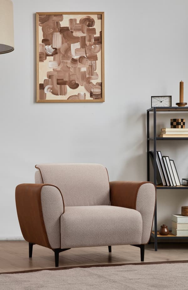 Lænestol, Aren, 100x85 cm, beige