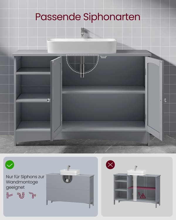 Toiletenhed, 90x30x60 cm, Grå