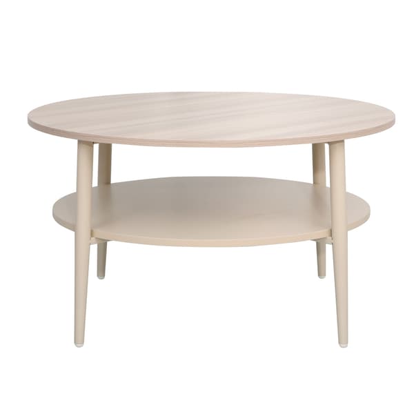 Sofabord 80x80x45 cm Beige Træ