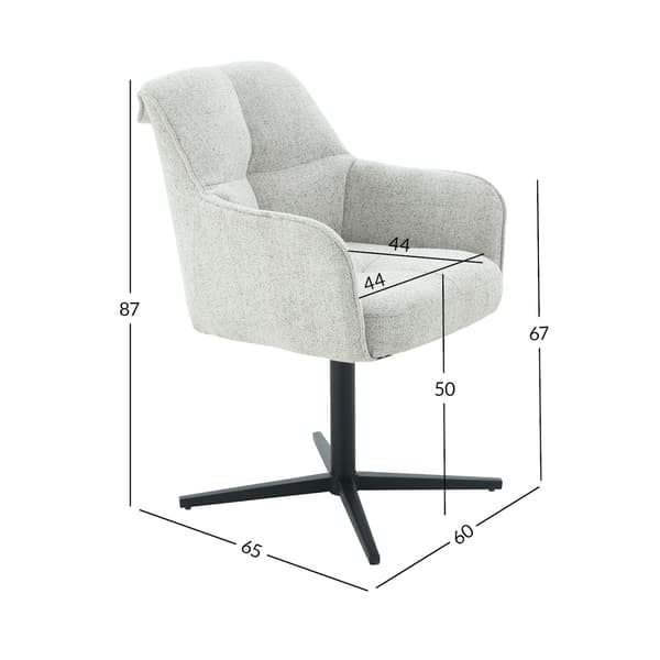 Stol BELDOR 60x65x87 cm beige