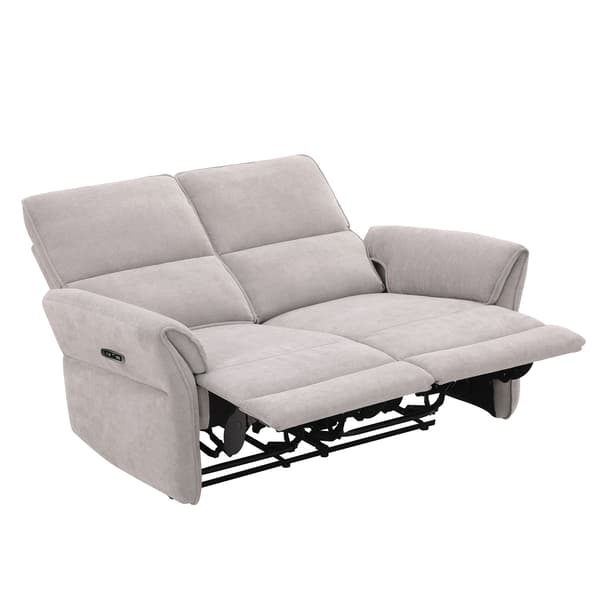 Fåtöljsoffa Damika 143x92x103 cm Grå Chenille Tyg