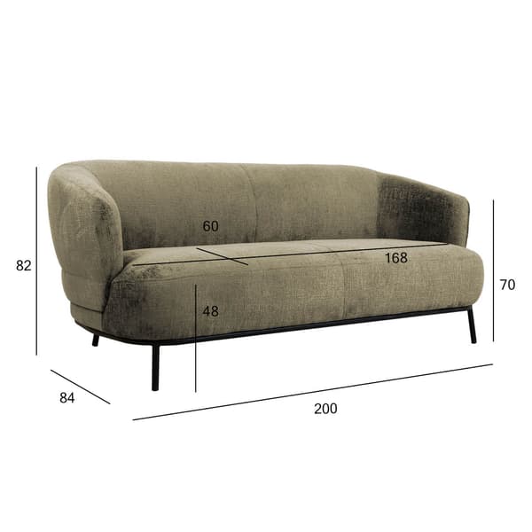 Sofa GEMALA 200x84x82 cm beige