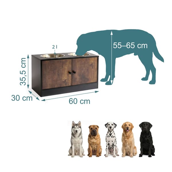 Upphöjd matskål för hund, Kodustaar
