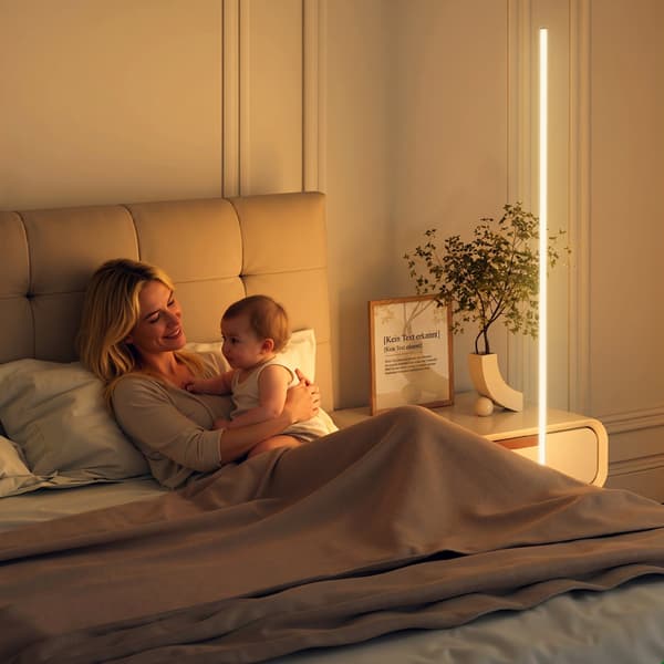LED-gulvlampe 20x20x150 cm sølv