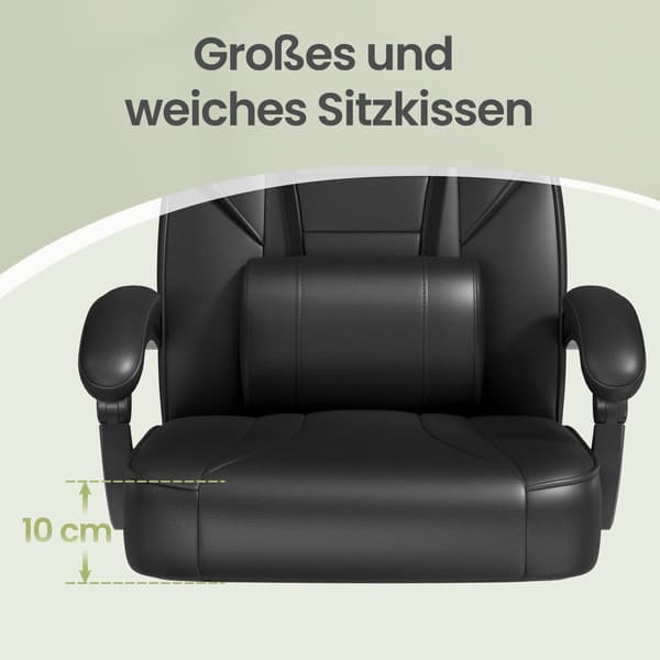 Gamingstol 70x70x112 cm Sort