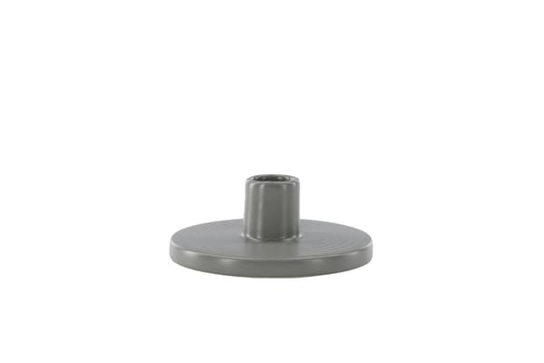 Lysestage Bette 12x5 cm Grå Stentøj