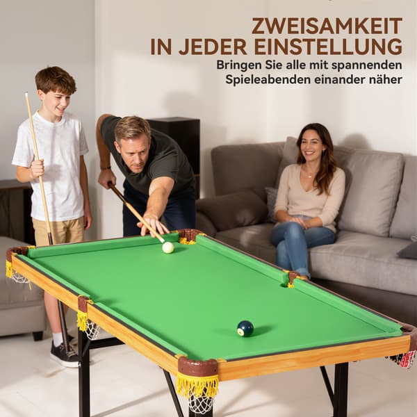 Billardbord Foldbart 120x63x73,5 cm Grøn Træ