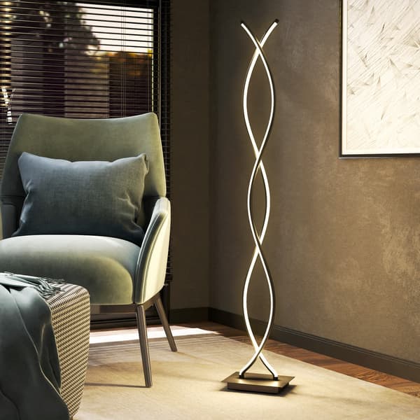LED-gulvlampe 35x20x140 cm sort