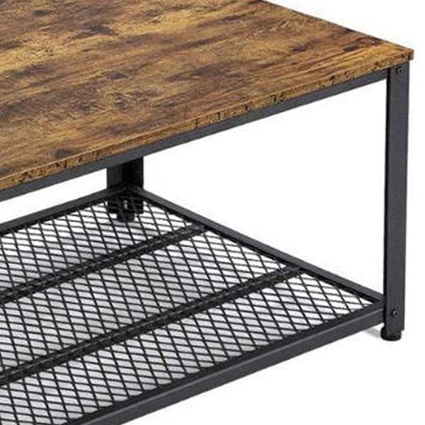 Sofabord 45x106x60 cm Brun Sort Stål, Kodustaar
