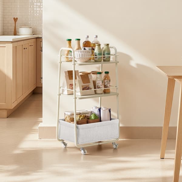Serveringsvogn 43x30x81 cm Beige