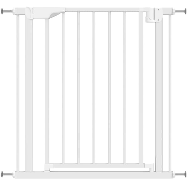 Sikkerhedsgitter, 76-82x76 cm, Hvid, Stål