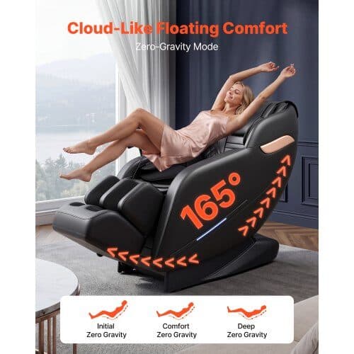 Massagestol A6A35A sort, 3D helkropsmassage