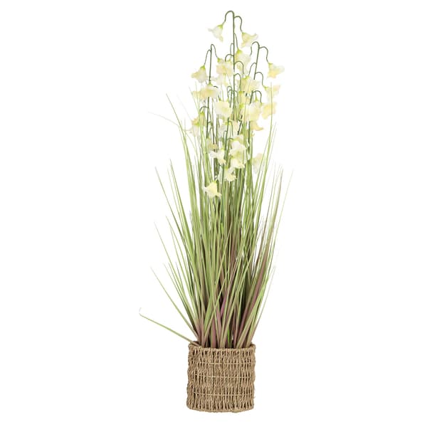 Kunstig blomst 87 cm hvid plastik