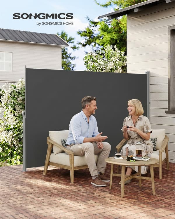 Vertikalmarkise 180x500 cm Antrasitt, polyester