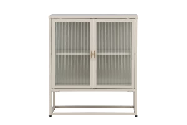 Opbevaringsskab Garis Beige Glas Stål