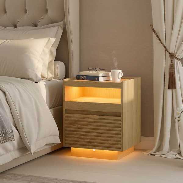 Nattbord 40x45x55 cm Beige, MDF