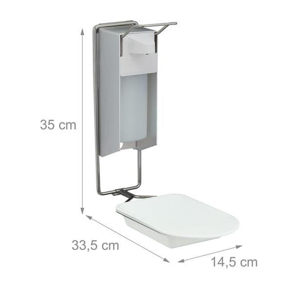 Tvåldispenser 26,5x8x15 cm Silver, väggmonterad, Kodustaar
