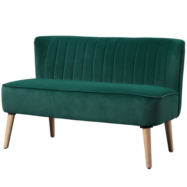 Sofa, 117x56,5x77 cm, Mørkegrøn, Træ