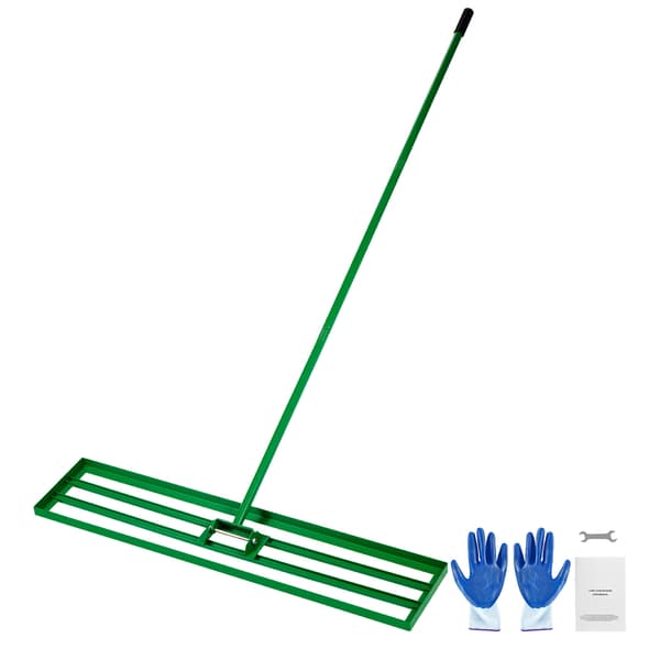 Gräsmattejämningskratta 121.5x25.2x207 cm Grön Stål