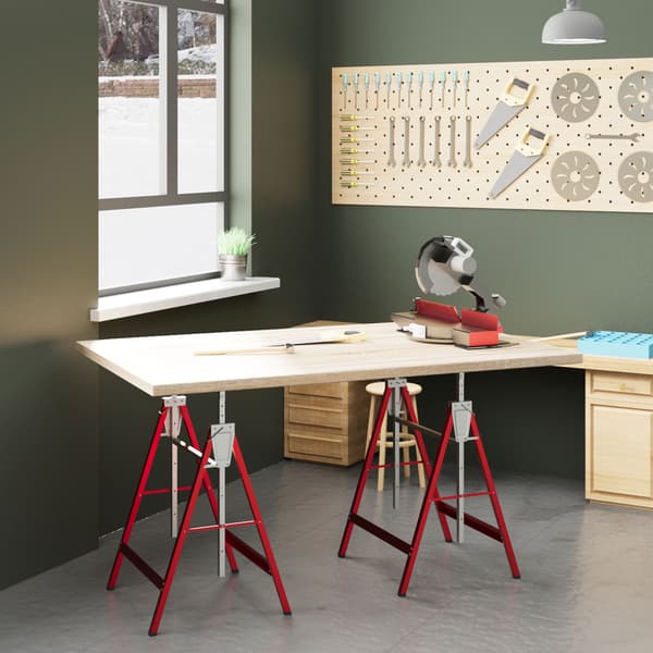 Sahapukkisarja 2 kpl 68x58x80-130 cm punainen