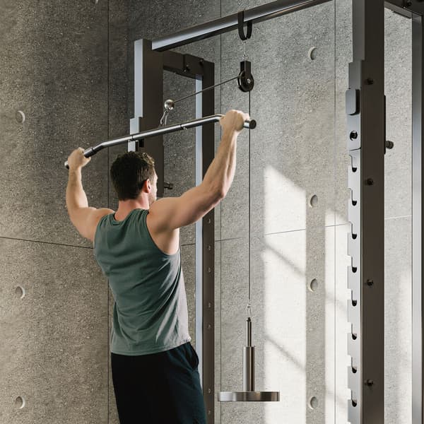 Lat Pulldown-maskin, 40x4 cm, Svart, Stål