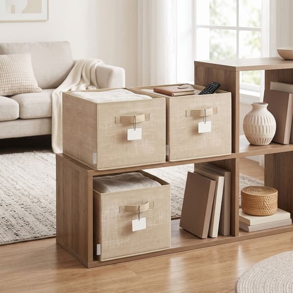 Förvaringslåda Set, 40x30x24 cm, Beige