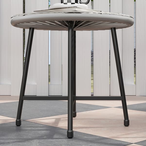 Puutarhakalustesetti, 72x68x81 cm, harmaa, teräs