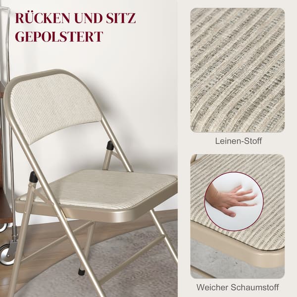 Fällstolsset, 45x46x78 cm, Beige, Stål