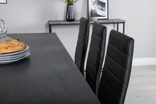 Spisebord og stole sæt Marina sort