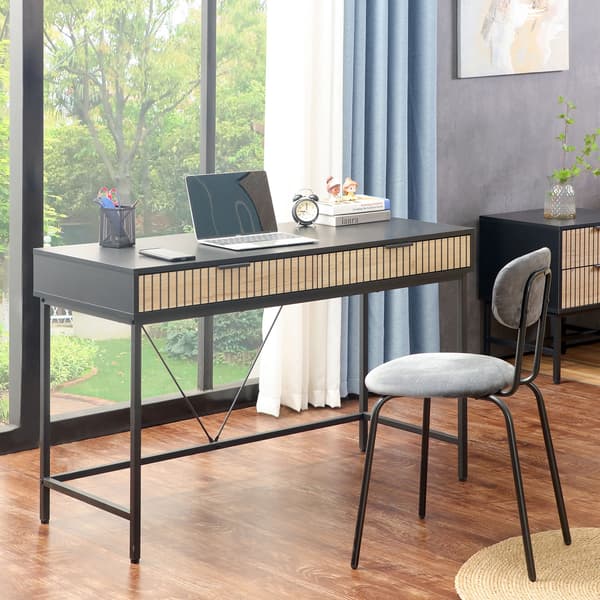 Skrivebord HELVE 120x48x76 cm Sort