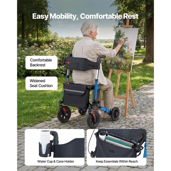 Rollator, 71.5x72x84-96.5 cm, aluminium, justerbar