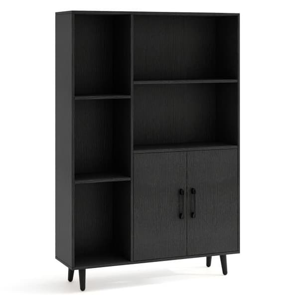 Bogreol, 80x23x119 cm, Sort, Opbevaring