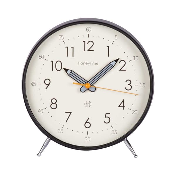 Clock Timeline 20 cm Sort Plastik