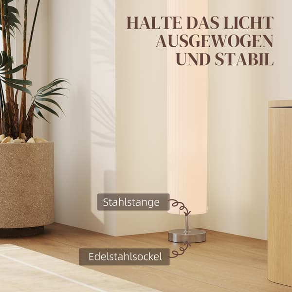 Gulvlampe, 14x14x120 cm, Hvid, Polyester