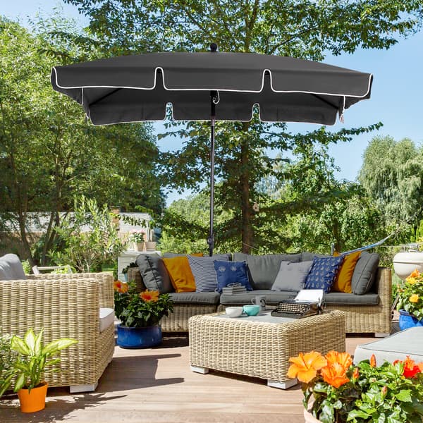 Parasol, 198x130x245 cm, Grå