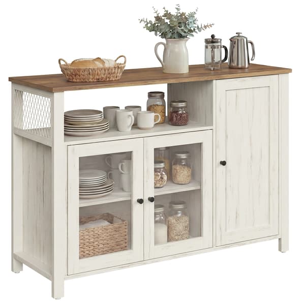 Sideboard 110x33x75 cm Brun, trä och stål