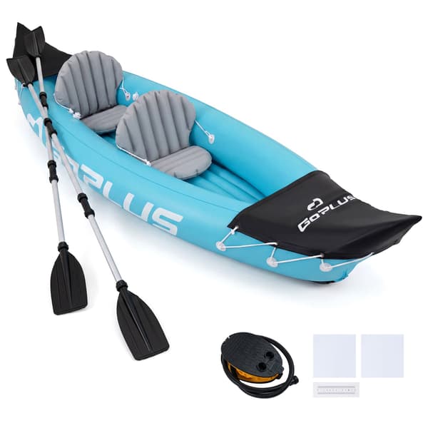 Oppustelig kajak til 2 personer 320x91x46 cm blå/sort
