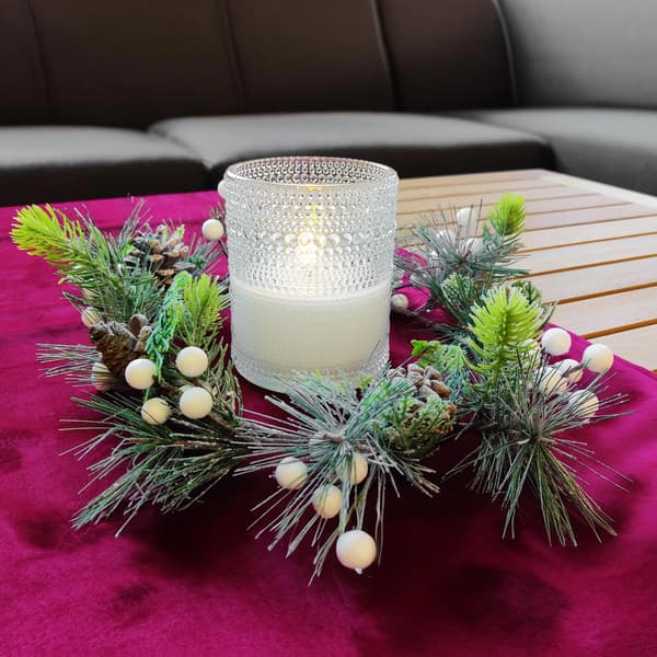 LED-lys 10x12,5 cm Transparent glas