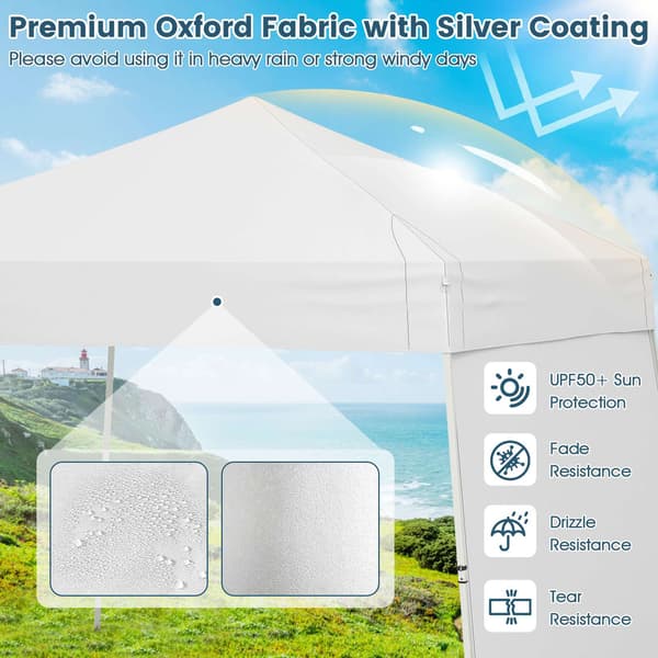 Pop-up pavillon, 14x9,2x8,3 ft, hvid , Star